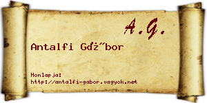 Antalfi Gábor névjegykártya
